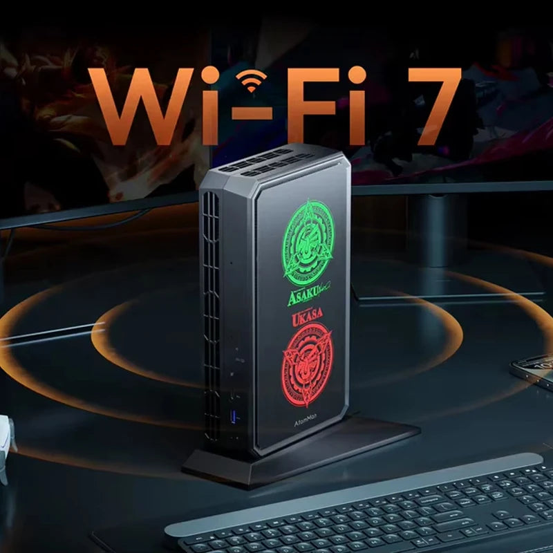Fashion AtomMan G7 PT Gaming Desktop Computer AMD Ryzen 9 7945HX AMD Radeo RX7600M XT DDR5 Minisforum Dedictate Office Mini PC