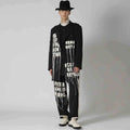 YOJI OOAK Japanese original patchwork letter tassel design sense suit jacket embroidered suit jacket for men