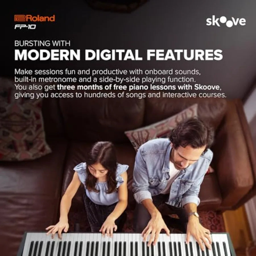 FP-10 Compact 88-Note Digital Piano SuperNATURAL Piano Tones Authentic Acoustic Feel Keyboard Great for Beginners and Experienc