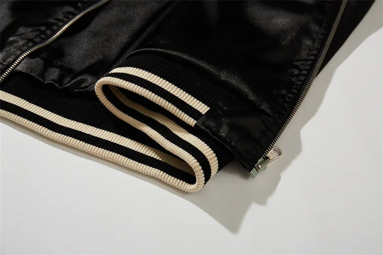 A005 Design Baseball Jackets For Man Heavy Embroidery Loose Fit Autumn Top Quality Polyester Chinese Style Chamarras Para Hombre