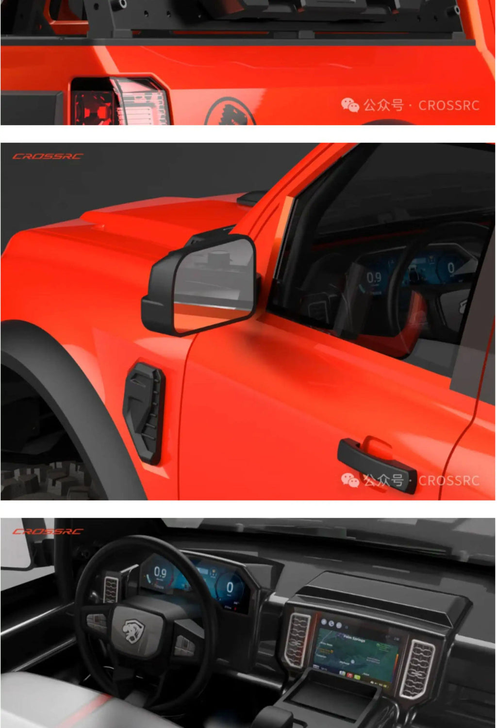 CROSSRC 1/5 Scale EMO XX2 XXL2 Tarbosaurus Remote Control Electric Off Road Climbing Pickup Truck All Terrain RC Hobby Vehicle
