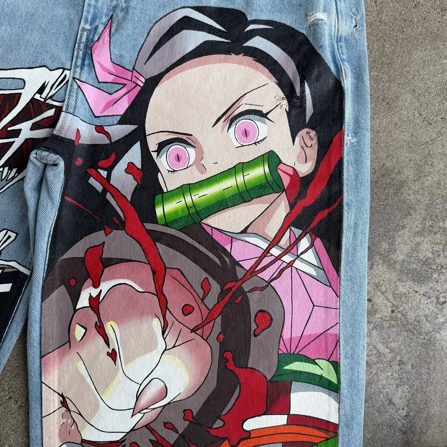 New Y2K Japanese Anime Cartoon Printing Men Loose Trend Jeans Street High Waist Women Pants Hip Hop Harajuku Men's Clothing