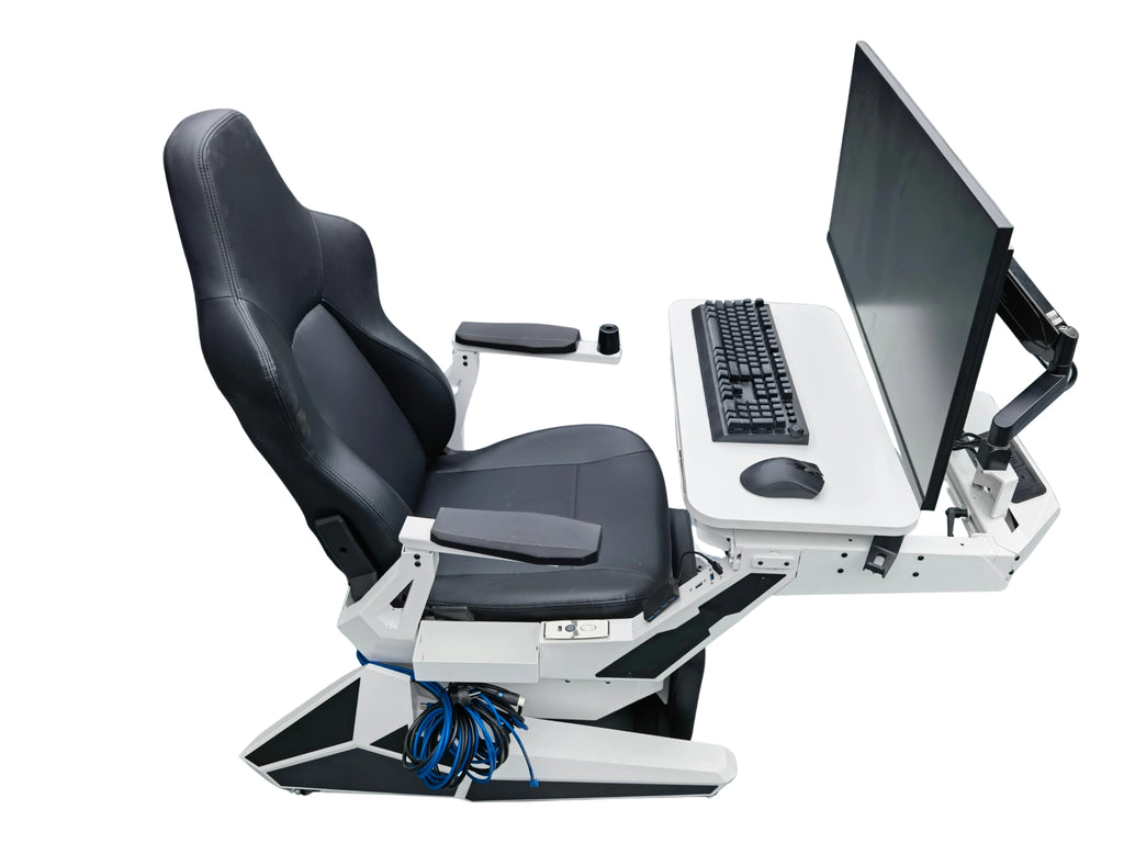 Cheap Comfortable Recline Computer Cockpit Zero Gravity Chair Ergonomic Chair Workstation for 1-2 Monitors