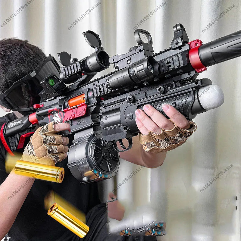 Children's Electric Continuous Firing Hand Automatic Throwing Shell M416 Soft Bullet Gun Can Fire Soft Bullet Gun Model Toy Gun