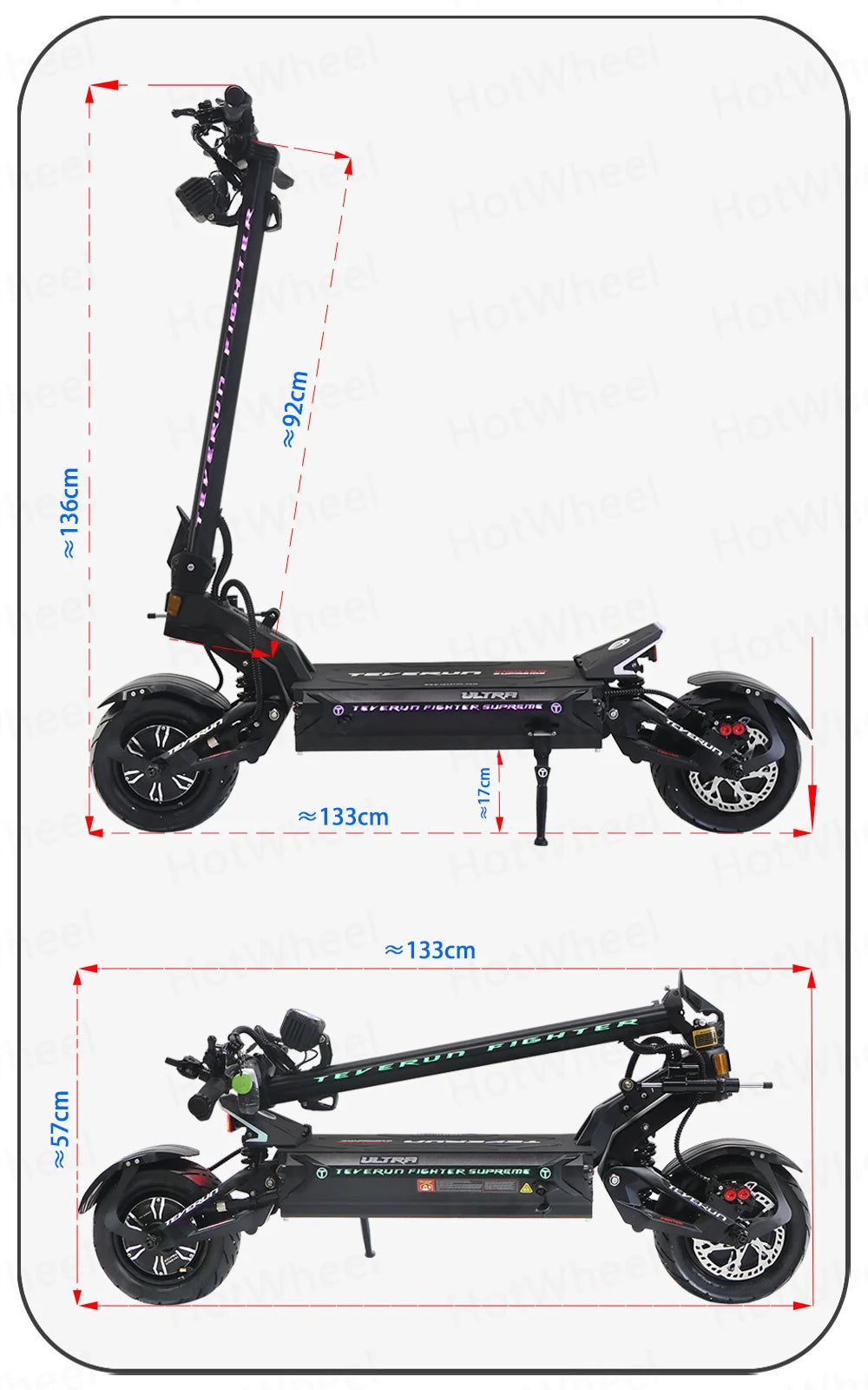 TEVERUN For Supreme Ultra V4 4000W 2000W*2 Dual Motor 72V 60Ah Battery 11inch Tire 4inch Display PKE Four-Piston Brake System