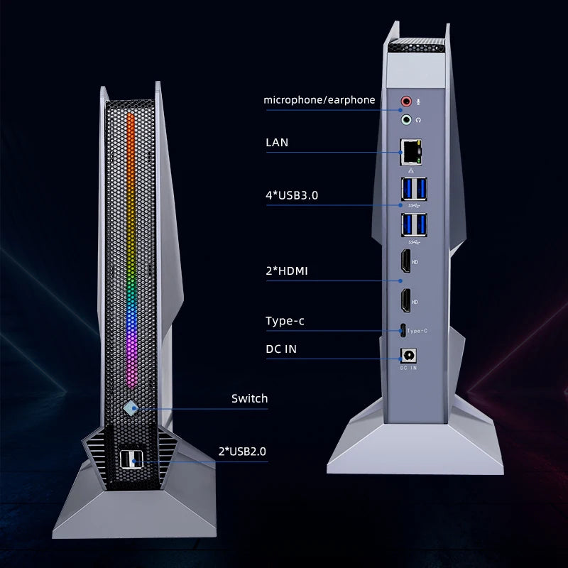Topton Gaming Mini PC NVIDIA RTX 4070 4060 8G Intel i9 13900HX 13900H 12900H i7 13800H Windows 11 Desktop Gamer Computer WiFi6
