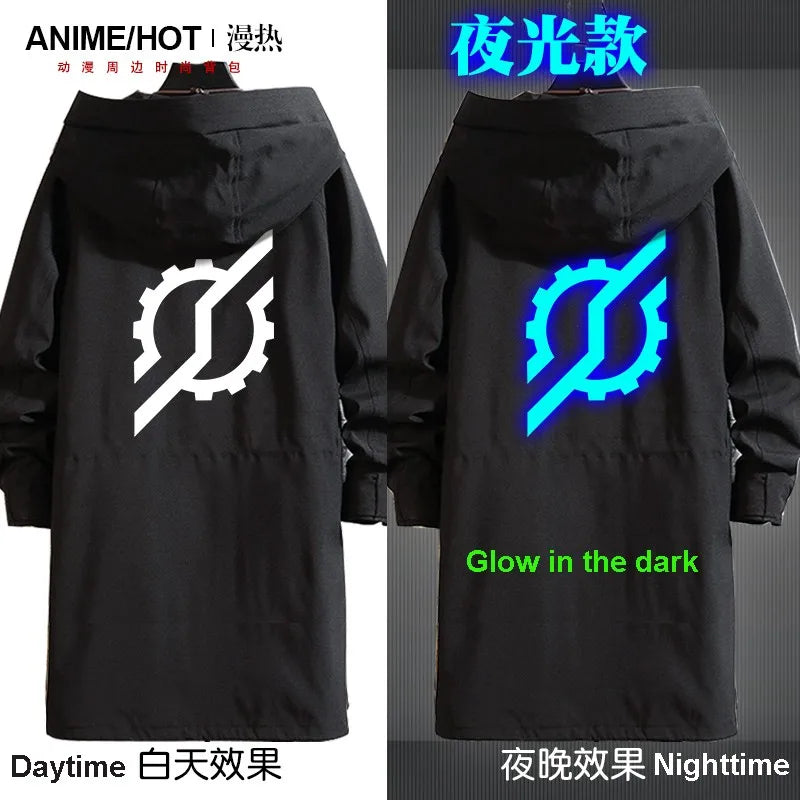 Anime Kamen Rider Printed Zipper Trench Long Coat Jacket Hooded Hoodies Cosplay Men Women Customized Cloaks