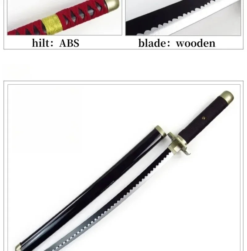 40incn Roronoa Zoro Katana Ninja Knife Sword Anime Cosplay Costume Zoro Real Size Japanese Katana Original Samurai Sabre Gift