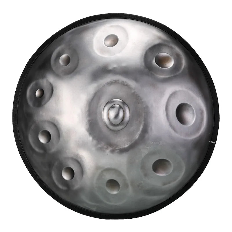 22" Stainless Steel Handpan (10 Notes) - Professional D-Kurd 432Hz Tuning for Superior Studio Performance