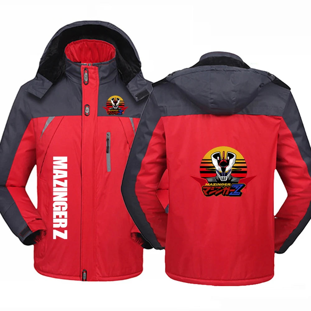 New 2025 Comfortable Autumn And Winter Mazinger Z Anime Men's Thicken Warm Windproof Hoodies Versatile Jacket Coat