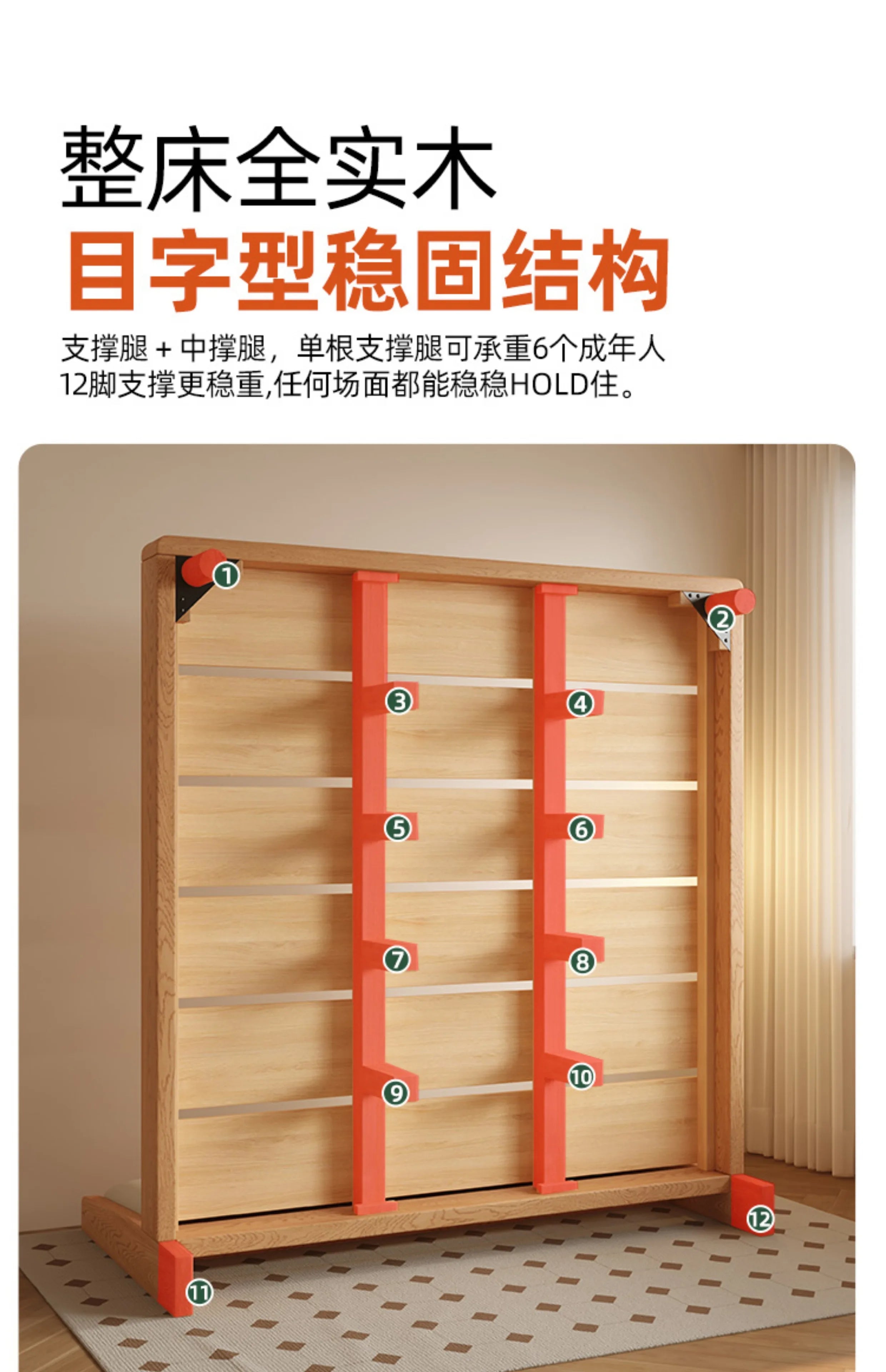 Elegant Headboard Bed Frame Double Wood Simple King Queen Bed Frame Nightstands Modern Cama Moderno Lujo Bedroom Furniture