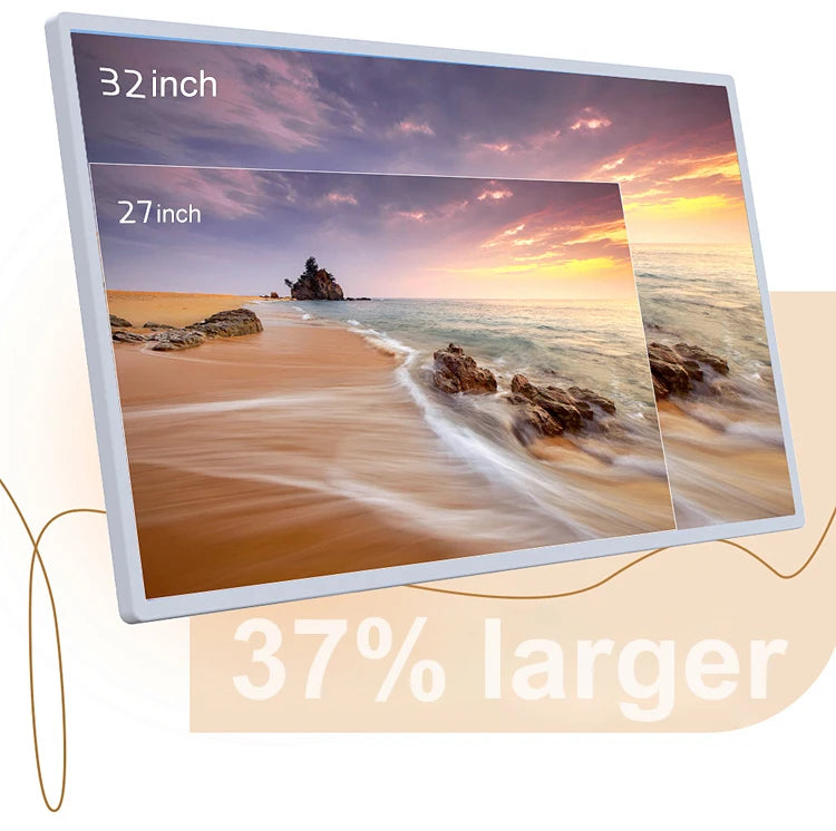 Smart Tv 32inch Mobile Monitor Portable Tv With Stand Bathroom Wireless Rechargeable Rotate Big Screen Tv Interactive Television