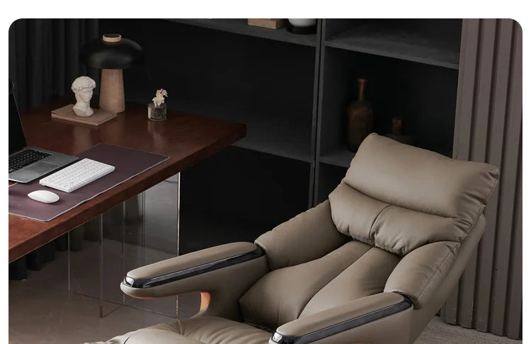 Heating Massage Office Chairs Ventilation Leather Relaxing Portable Desk Chair Recliner Nordic Comfy Silla Home Office