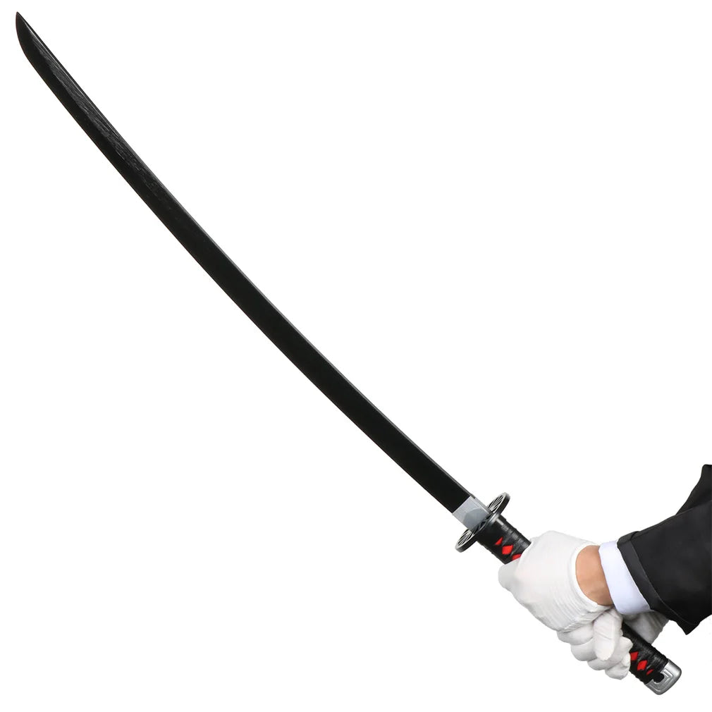 104cm Anime Slayer Katana Sword Kimetsu no Yaiba Wooden Cosplay Anime Weapons Sword Toy Katanas with Display Stand and Belt