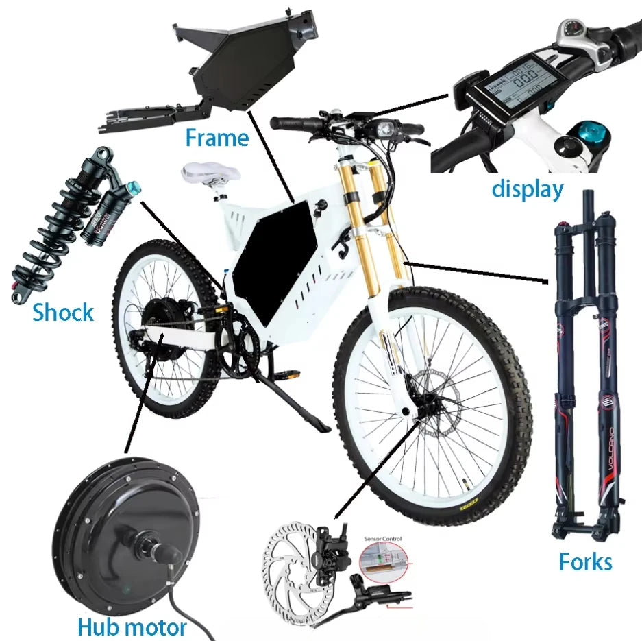 Electric Motorcycle Dirt Bike /5000w Electric Bike Kit/ QS 5000w Electric Bike Conversion Kit and  Lithium Battery 40ah