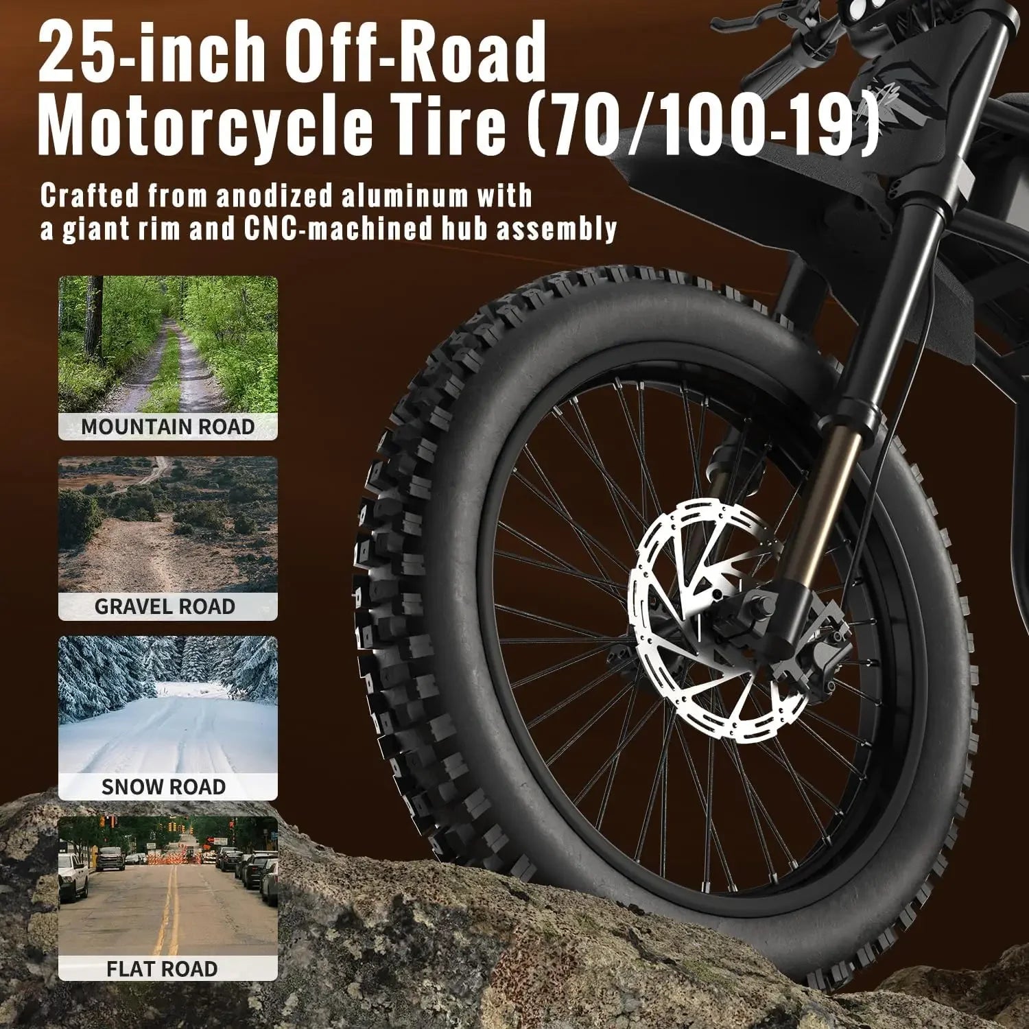 Eu Warehouse GT73 2000w 48V  36.4Ah Ebike Electric Fat E-bike 25 Inch Off-road Tires All Terrain Electric Bikecustomcustom