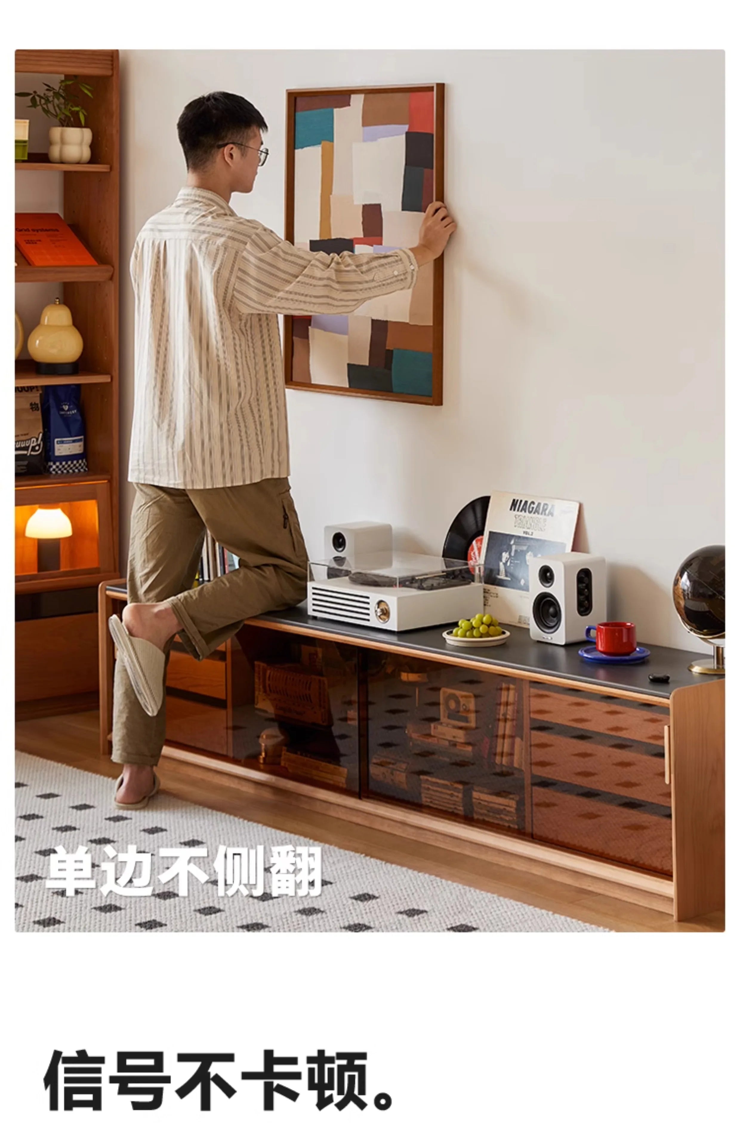 E136  Storage Universal Tv Stand Modern Nordic Organizer Luxury Modern Tv Cabinet Living Room Led Mueble Para Televisor Furnitur