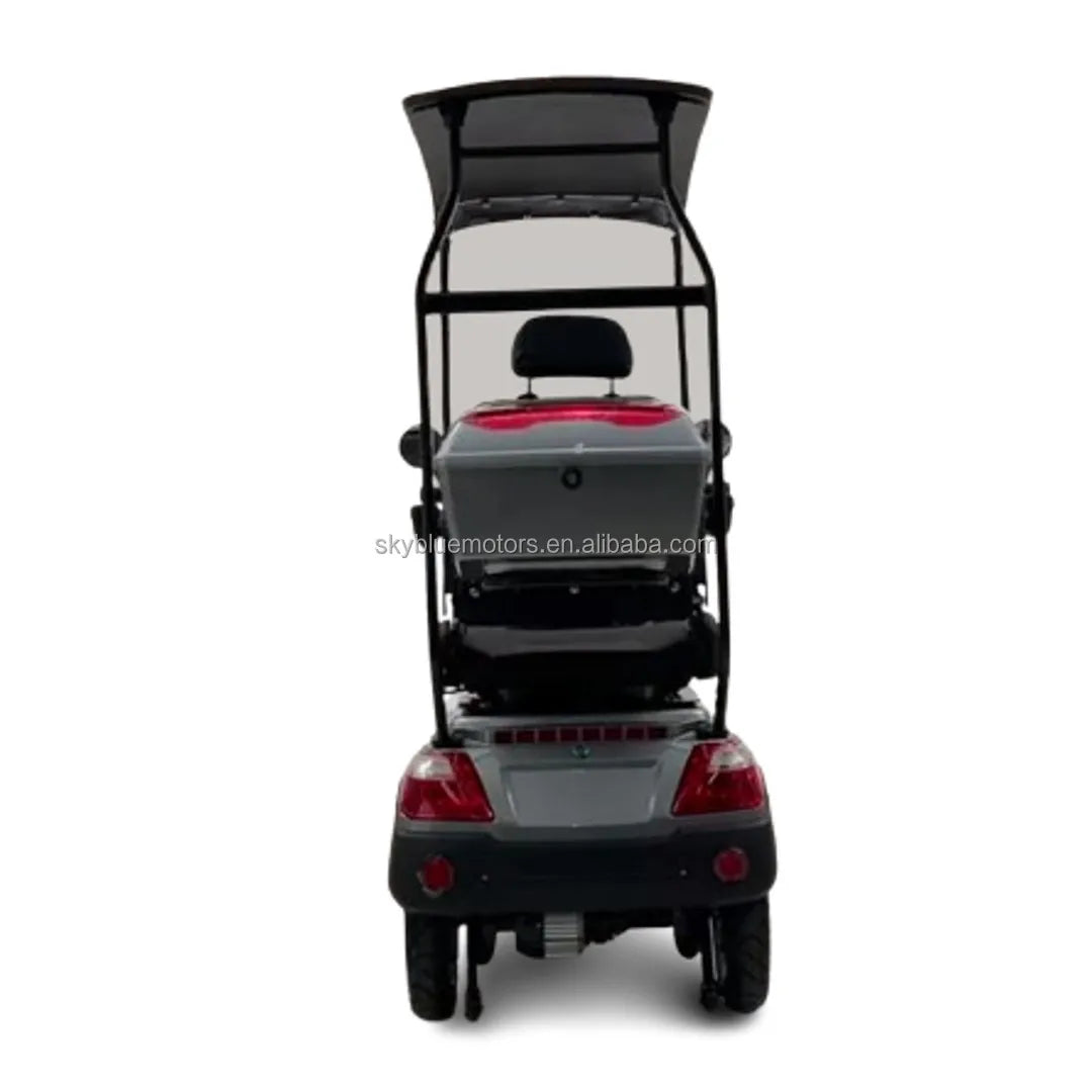 Modification Hot-selling 4-Wheel Electric Mobility Scooter with Canopy Roof Max 25km/h Long Range Outdoor Travel for Adult