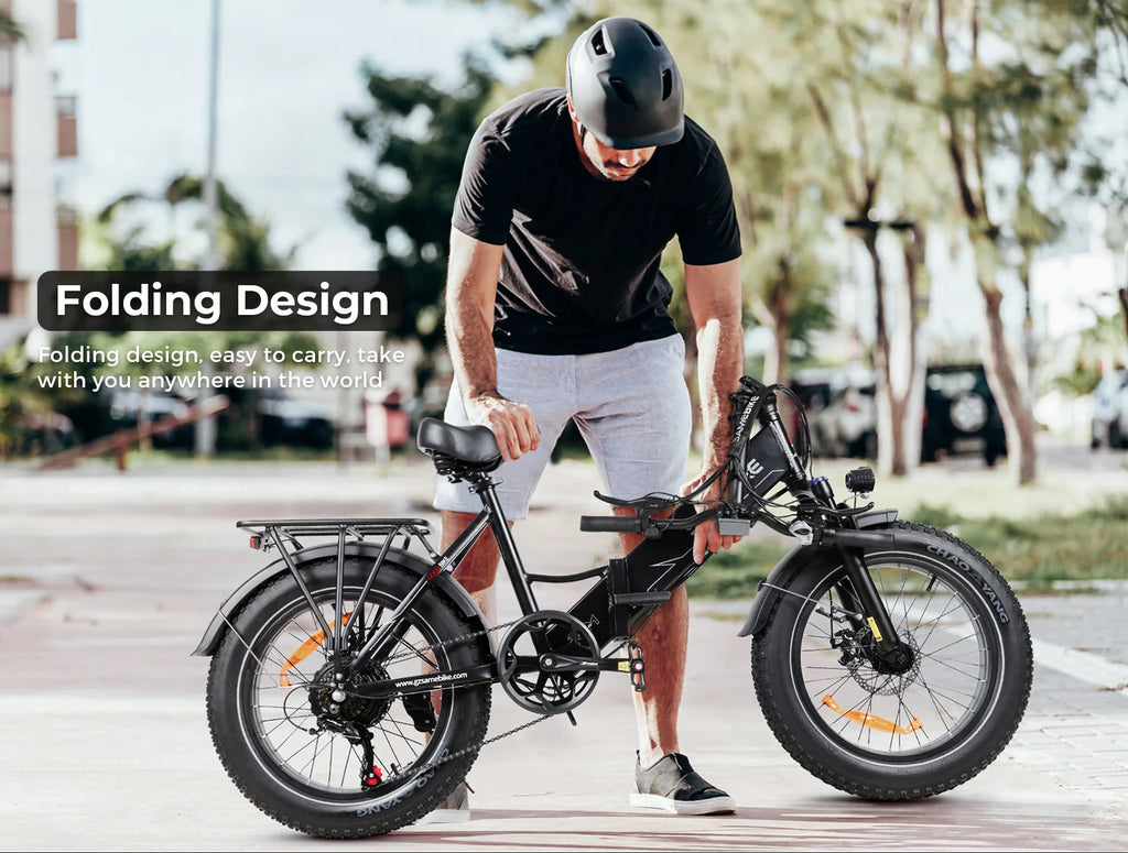 SAMEBIKE LOTDM200-II NFC Smart Key Electric Bicycle 750W 48V13AH Folding Electric Bike 20*4.0 Inch Fat Tire Mountain E-Bike