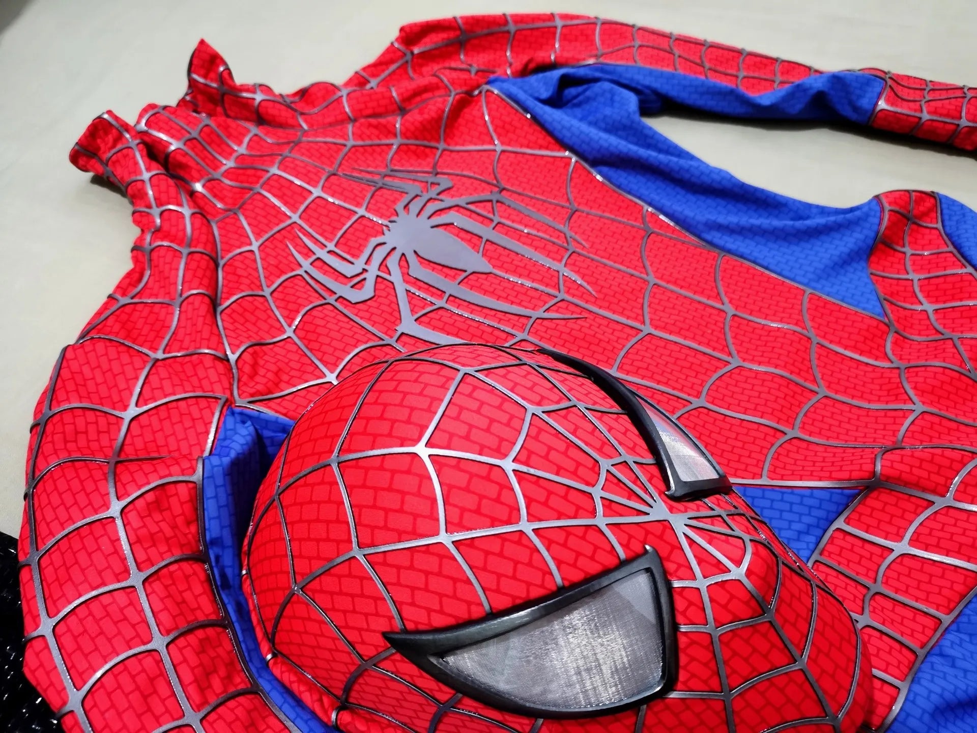 Classic Tobey Spider-Man Costume 1:1 Wearable 3D Toby Spider-Man Jumpsuit with Mask Webs Handmade Cosplay Suit for Coser Gift