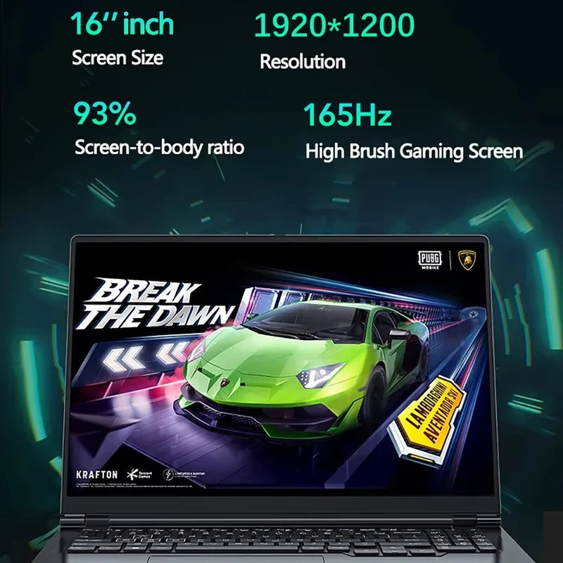 Gaming Laptop 16 inch Intel Core i9-12900H NVIDIA RTX 4060 8G 64GB RMD 4TB SSD DDR4 Windows 11 HD Camera WiFi6 Portable Computer