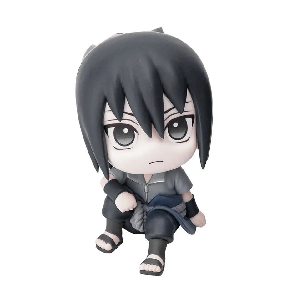 HOT Naruto Anime Figure Naruto Kakashi Action Figure Q Version Kawaii Sasuke Itachi Figurine Car Decoration Collection Model Toy