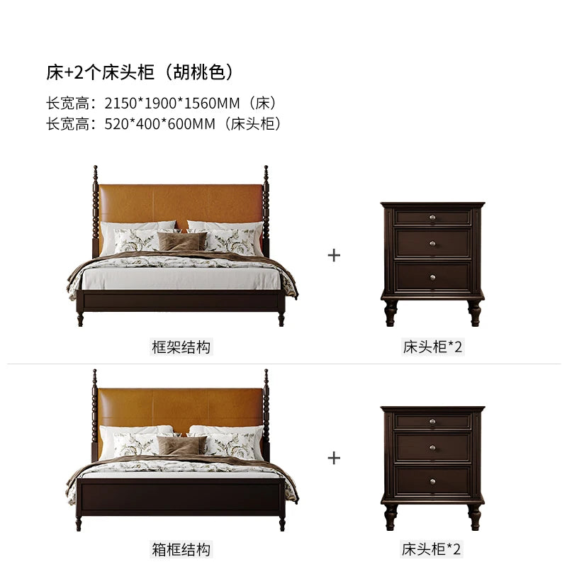 Design Full Size Bed Frame Wood Storage Space House Bedroom Bed Bases Frames Luxury Platform Cama De Casal Home Furniture