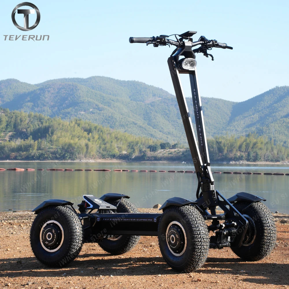 Newest Teverun TETRA 4 Motor 60V 60Ah SK(smart BMS) New TFT 4inch with NFC 4 Motor 4000W 55km/h 13Inch Electric Scooter