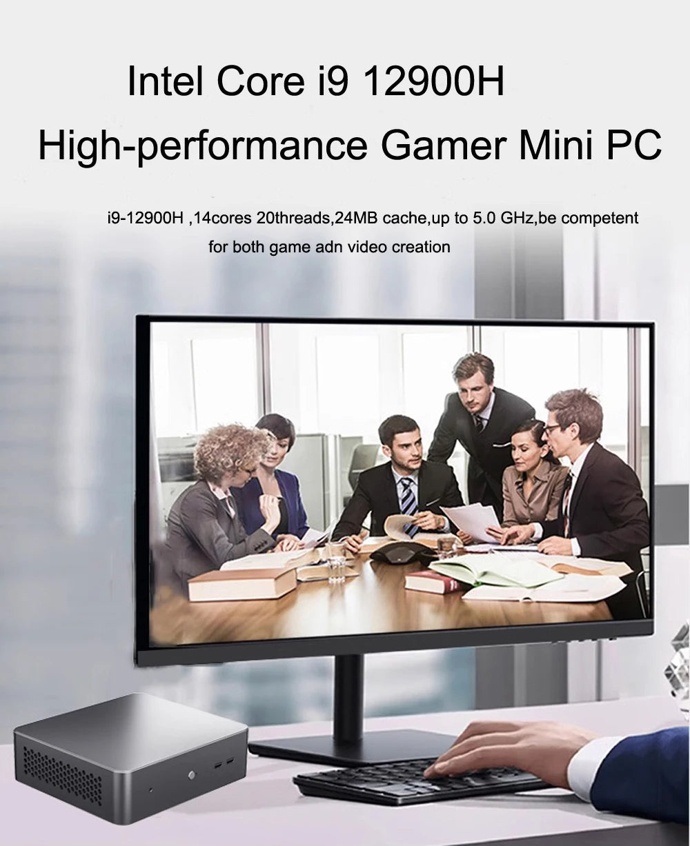 Gamer Desktop Computer Intel i9 12900H i7 13620H NVIDIA GeForce RTX 4060 4050 Gaming Mini PC DDR5 NVMe Win11 WiFi6 Bluetooth5.2