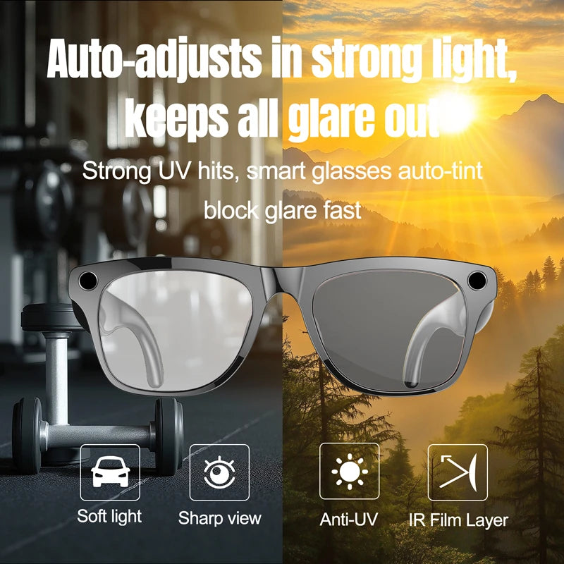 AI Smart 8K Glasses Chat Gpt Bluetooth Touch Sport Sunglasses 100mp Camera Bluetooth Calling Music Player For Men Women 2026 New