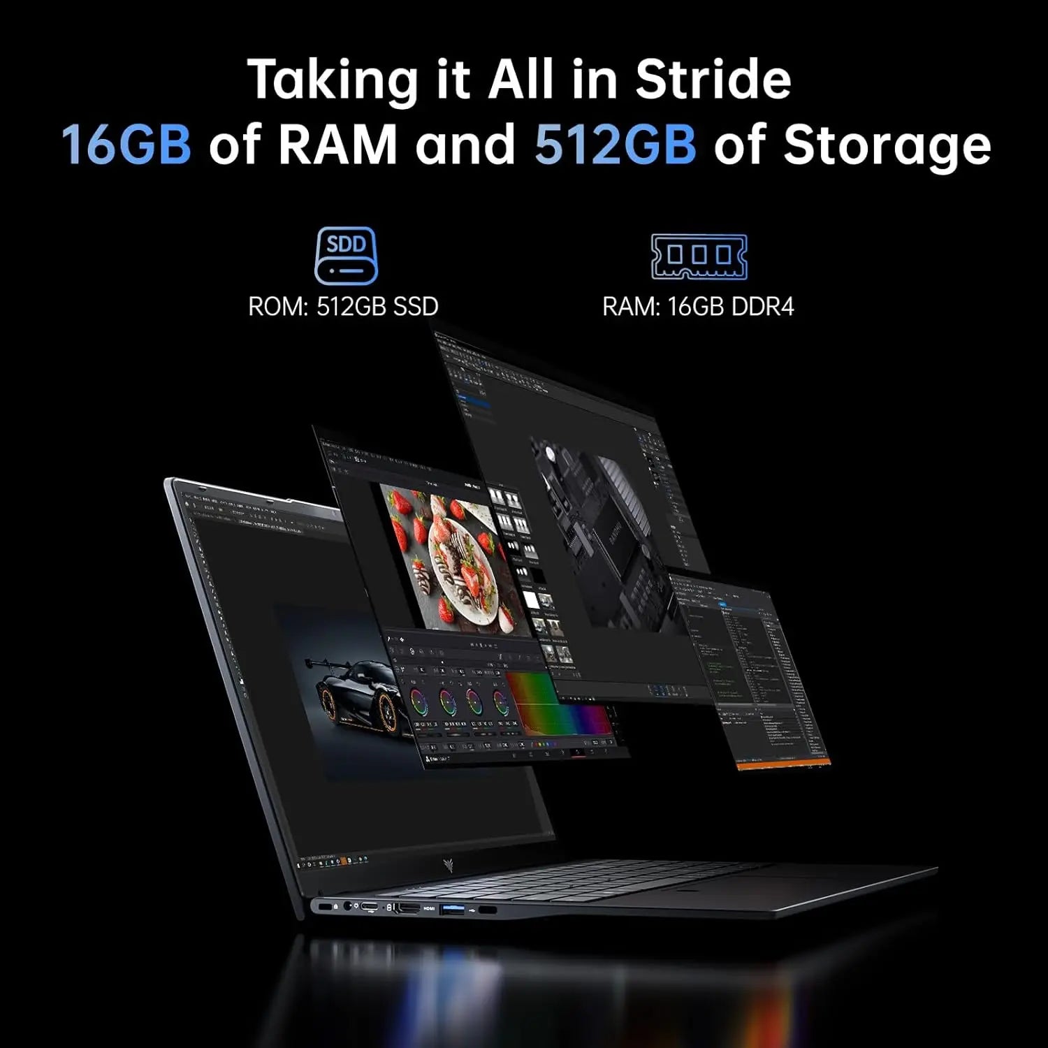 ACEMAGIC 15.6/17.3" Laptop AMD Ryzen 3 4300U, 16GB RAM 512GB SSD Windows 11 WiFi HDMI USB-C Large Screen & Upgradable Storage