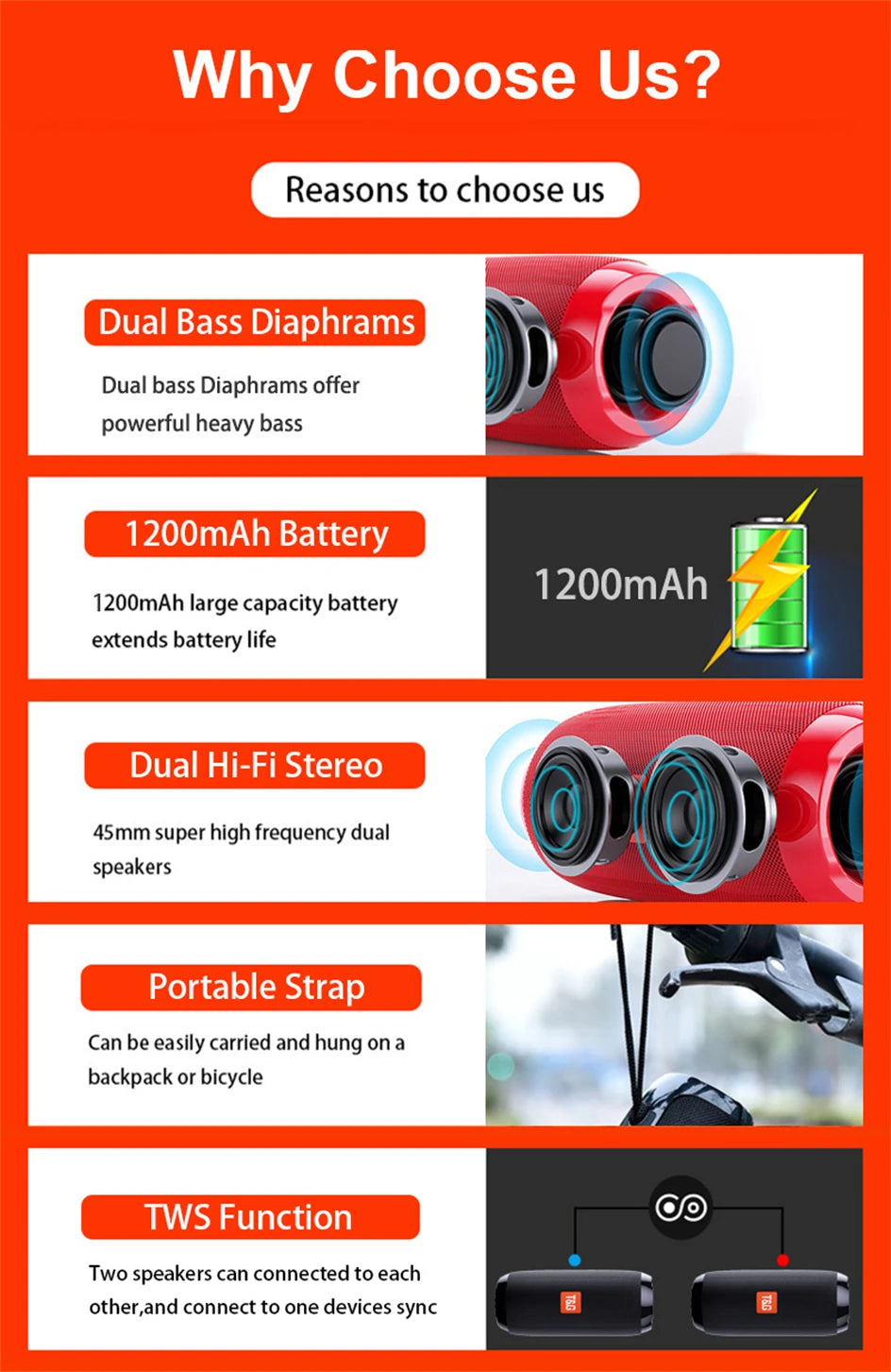 Wireless Portable Bluetooth Speaker Caixa De Som Blutooth Music Sound Box For Radio FM Subwoofer Blootooth Audio Hand Free Baffe
