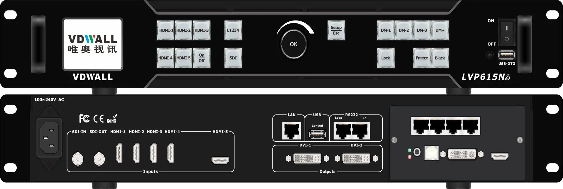 VDWALL LVP615 LVP615S/D/U LVP615N/S 2K led Video Processor for LED Display