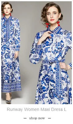 Women Casual Midi Shirt Dress Long Sleeve New Comings Fashion Design Cartoon Print Lady Streetwear Flower Vestidos Large Size