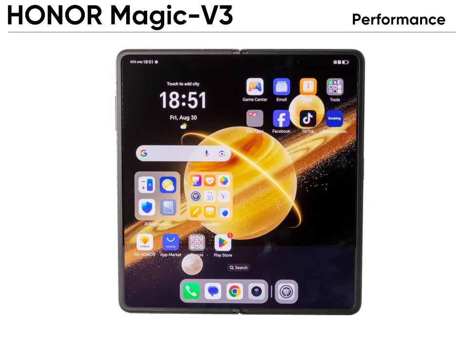 Global Version Honor Magic V3 5G Foldable LTPO OLED 120Hz Display 7.92" 50MP Triple Cameras Snapdragon 8 Gen 3 5150mAh 66W NFC