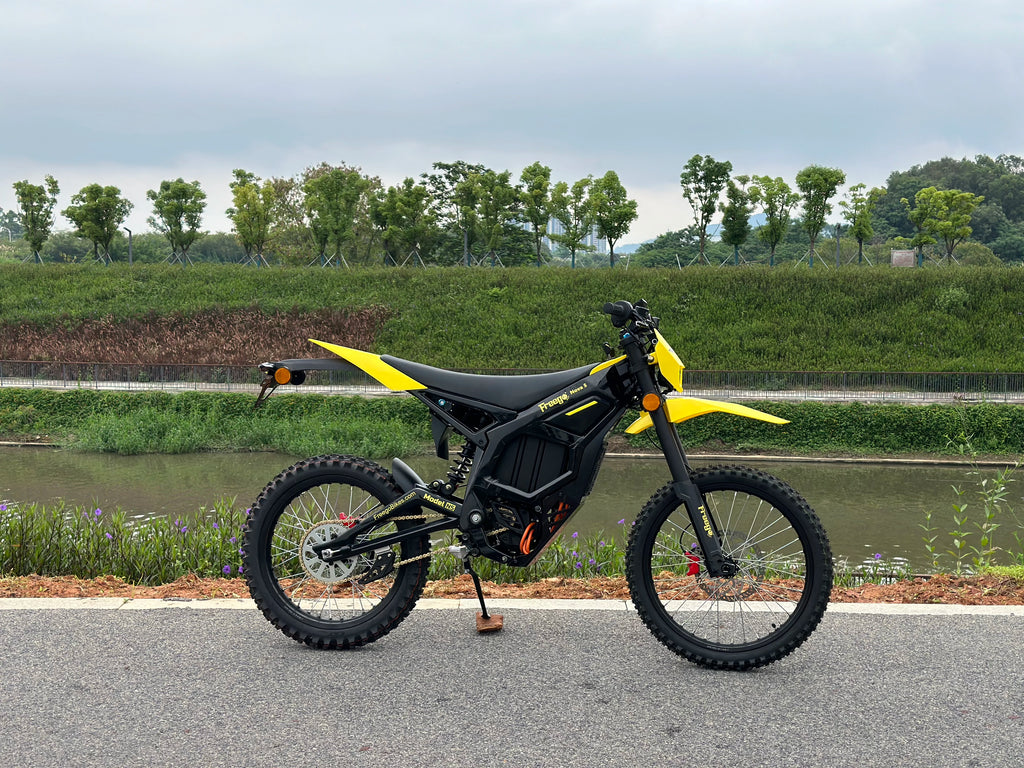 Freego 8000W Electric Dirt Bike 72V 40Ah Mid Drive Off Road Electric Motorcycle 53MPH Adult Ebike 19/18 Tires + 2 Year Warranty