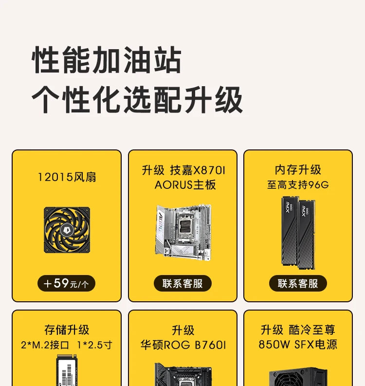 Mini i5/9800X3D/5060Ti/5070/5080 Desktop Assembly Game Computer ITX Small Console