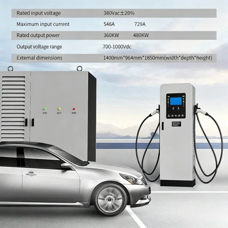 Customized 360KW 480KW GB/T Commercial Floor Mounted DC Fast EV Charging Station Electric Vehicle Quick Charger