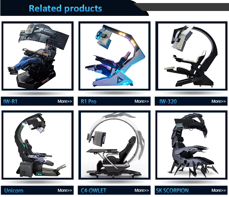 Cluvens Ergonomic Fully Recliner Office Chair Cockpit for 3 or 5 Monitors Zero Gravity Workstation Chair Scorpion Chair Cluvens