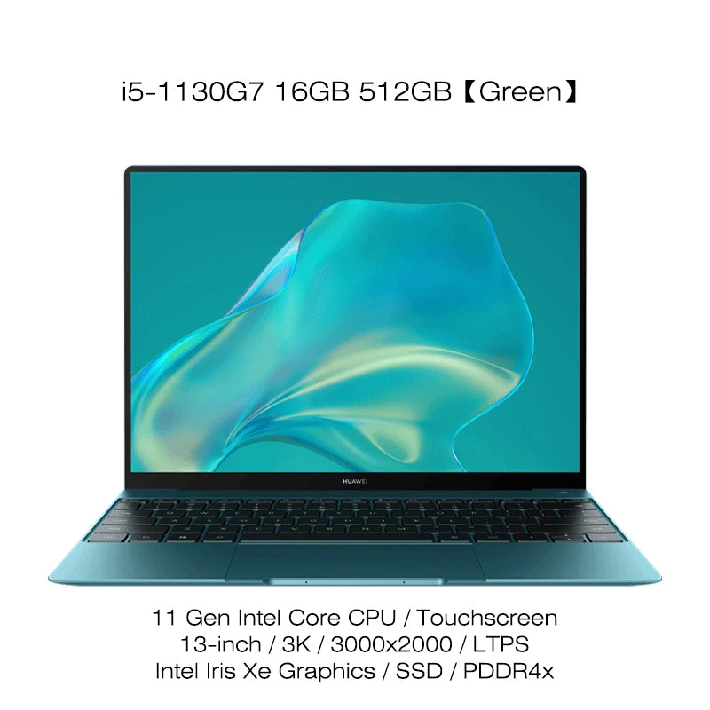 2022 HUAWEI MateBook X Laptop i5-1130G7/i7-1160G7 16GB512GB/1T Notebook 13 Inch 3k LTPS TouchScreen Netbook Iris Xe Graphics SSD
