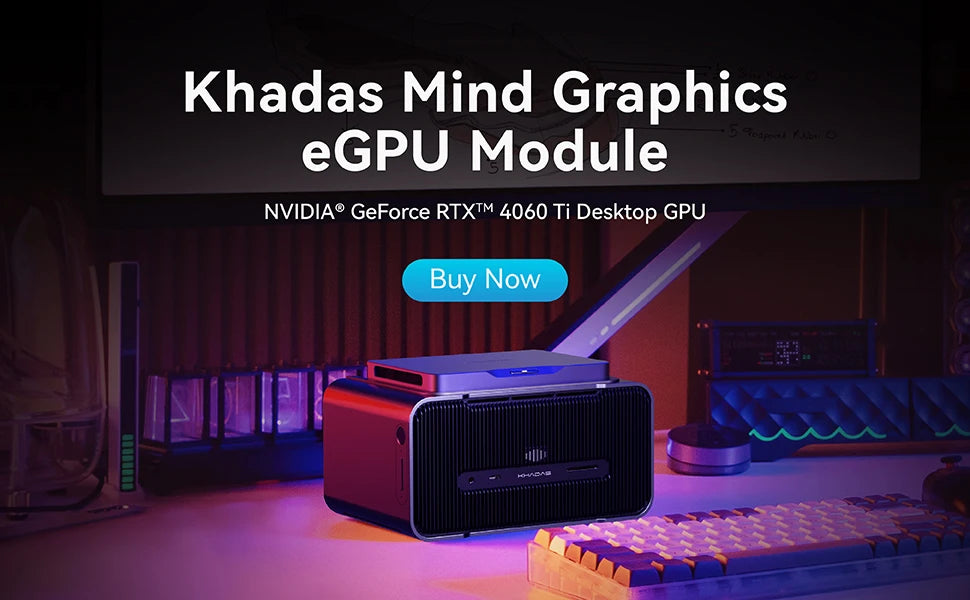 Khadas Mind 1 Mini PC, Intel Core i7-1360P 5.0GHz Micro Desktop Computer with 5.55Wh Standby Battery, 32GB+1TB WiFi 6E, BT5.3