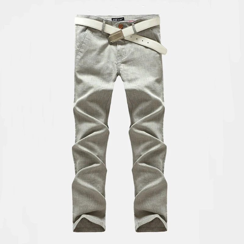 Summer dress pants for men Cotton Casual cargo Pants Man Straight Loose Suit pants Plaid Trousers Male Big size Brand Clothes