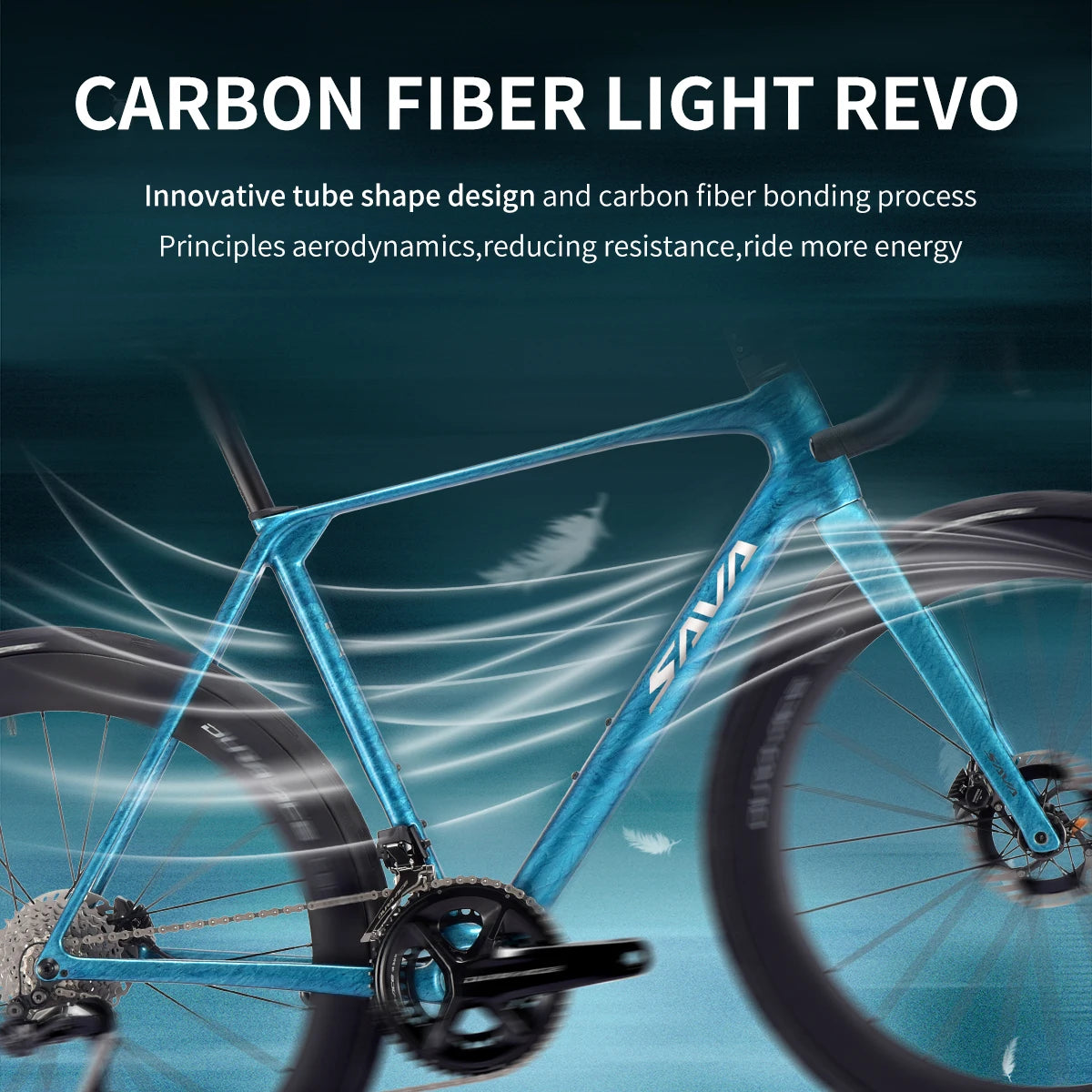 SAVA AEROX SLR9 Full Carbon Fiber Electronic Shift Road Bike with SHIMAN0 Di2 9270 Kit CP-BORA WTO B45 Rims