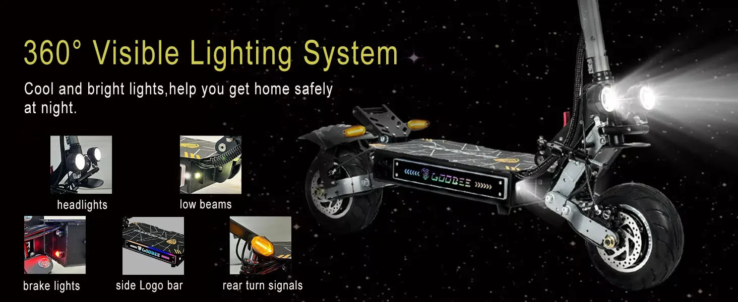 ZonDoo Pro 6000W 60V 38AH Dual Motor Electric Scooter Max Speed 95KM/H Max Mileage 90-110km 11 Inch Road Tyre Electric Scooter