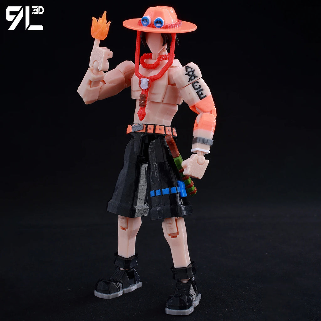 9L3D Printed Anime One Piece Naruto Demon Slayer Dummy13 Lucky T13 Movable Shapeshift Action Figures Mannequin Toys Collectors