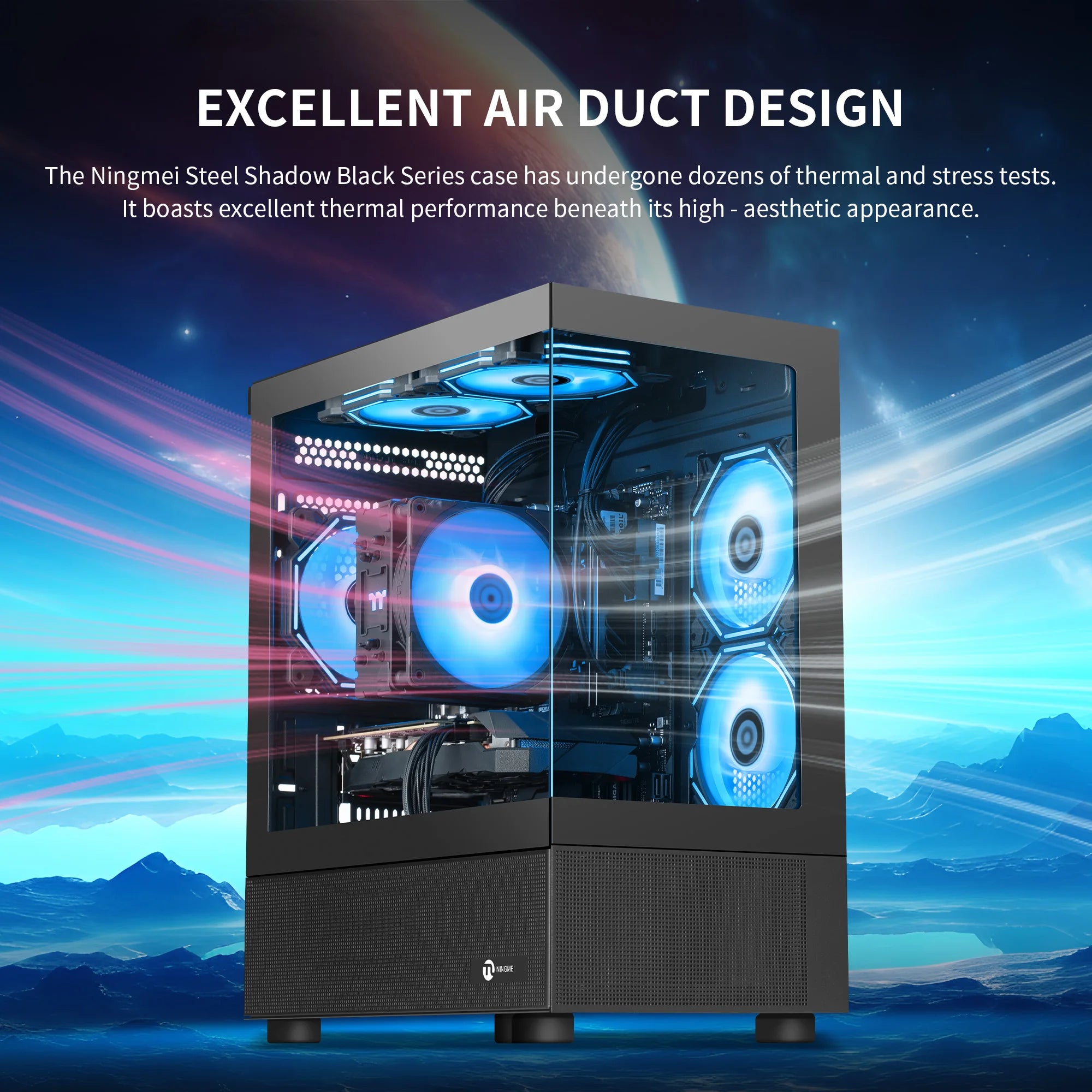 Ningmei Lumishore Gaming PC AMD Ryzen 5 5500 NVIDIA GTX 1660 Super 16GB RAM 1TB SSD Windows 11 Wifi PC Gaming