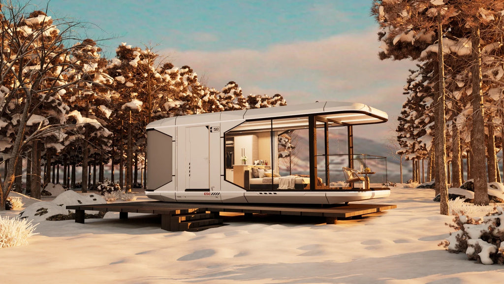 A for Multi-Functional Luxury Prefab Living Homes Micro Office Modular Container Apple Cabin Capsule House