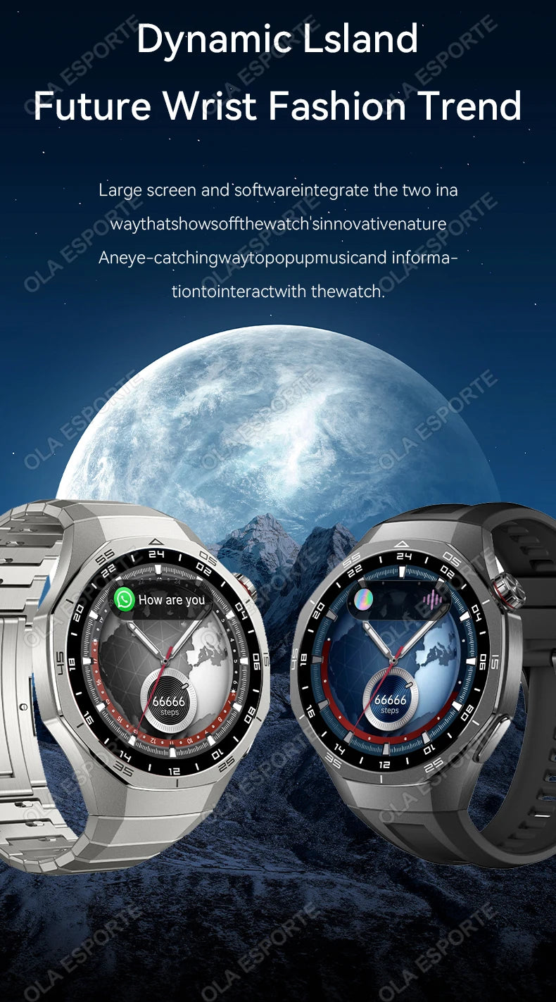 2026 New Watch 5 Pro GPS Track Smart Watch Men 360*360 AMOLED Screen NFC BT Call Waterproof Health Monitor Man Smartwatches IOS