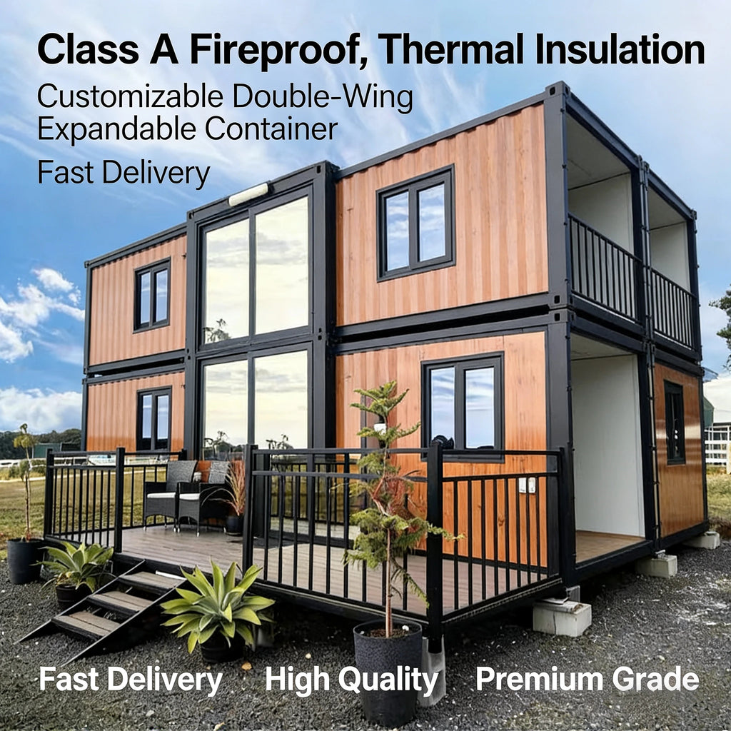 Ready Made Luxury Villa Prefabricated 20Ft 40Ft Expandable Container House 2 3 4 5 Bedrooms Prefab Portable Mobile Tiny Home