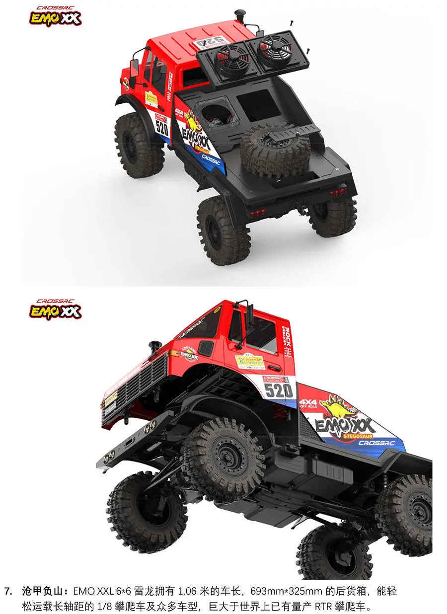 In Stock Emo Xx 1/6 Rc Electric Remote Control Climbing Truck Rock Breaker Off Road Vehicle With Led Strobe Lights For Hobbyists